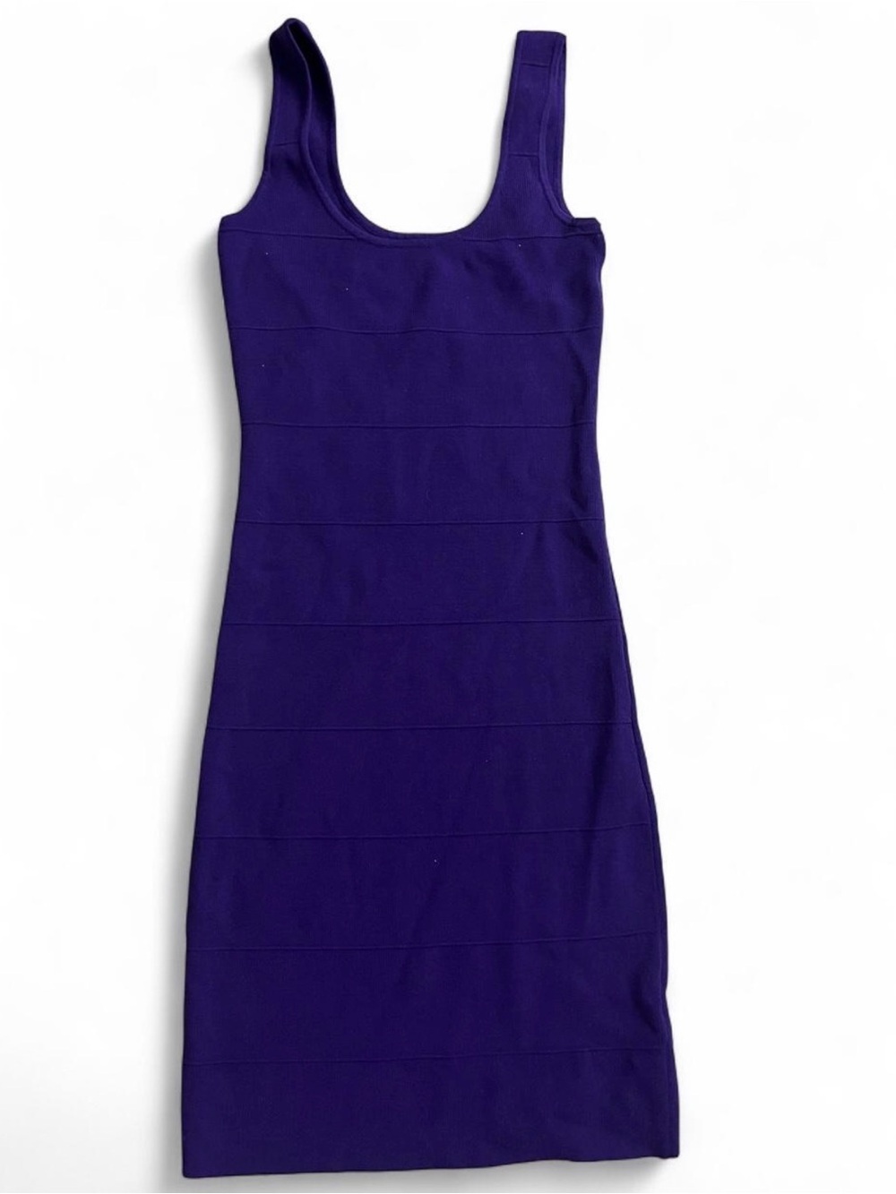 Retro G by GUESS Sleeveless Ribbed
Bandage Bodycon Purple Dress